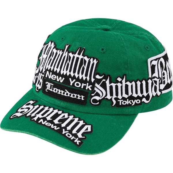 Supreme City Patches 6-Panel - Green (front)