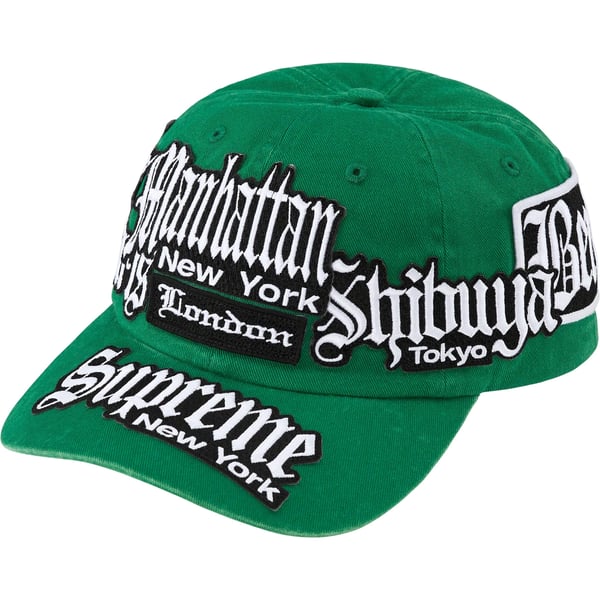 Supreme City Patches 6-Panel - Green (front)