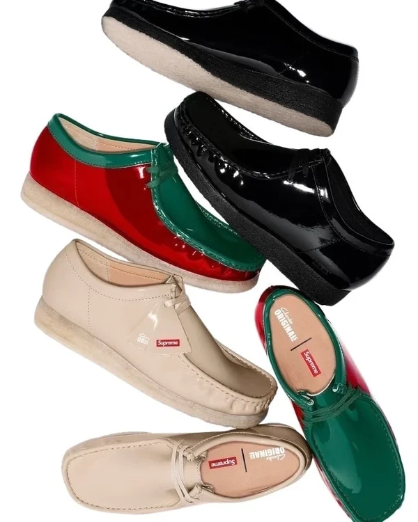 Supreme Clarks Originals Patent Leather Wallabee - Product Image