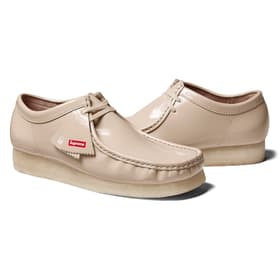 Supreme Clarks Originals Patent Leather Wallabee Natural