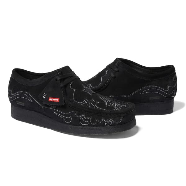 Supreme Clarks Originals Wallabee - Black (front)