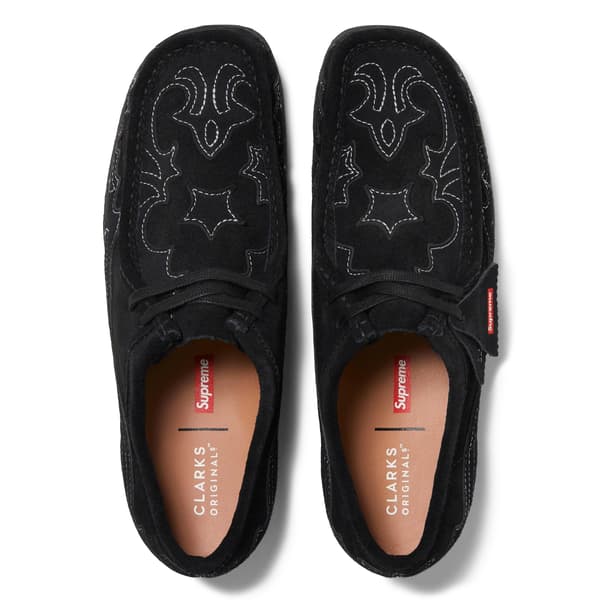 Supreme Clarks Originals Wallabee - Black (front)
