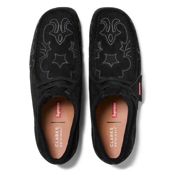 Supreme Clarks Originals Wallabee - Black (front)