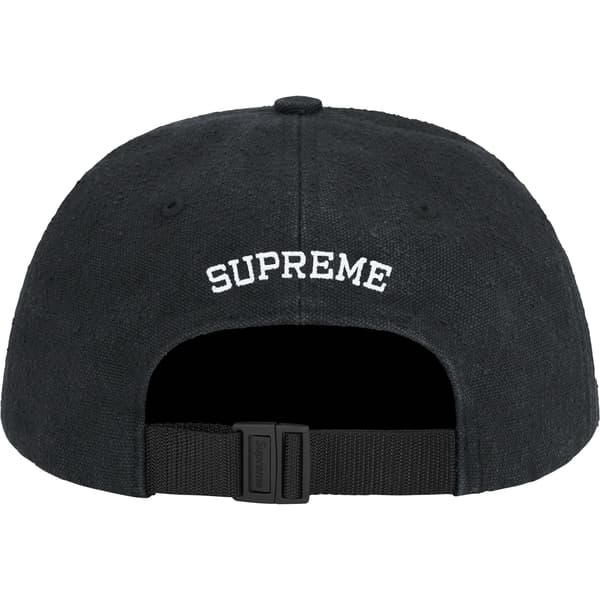 Supreme Classic Logo 6-Panel - Black (front)