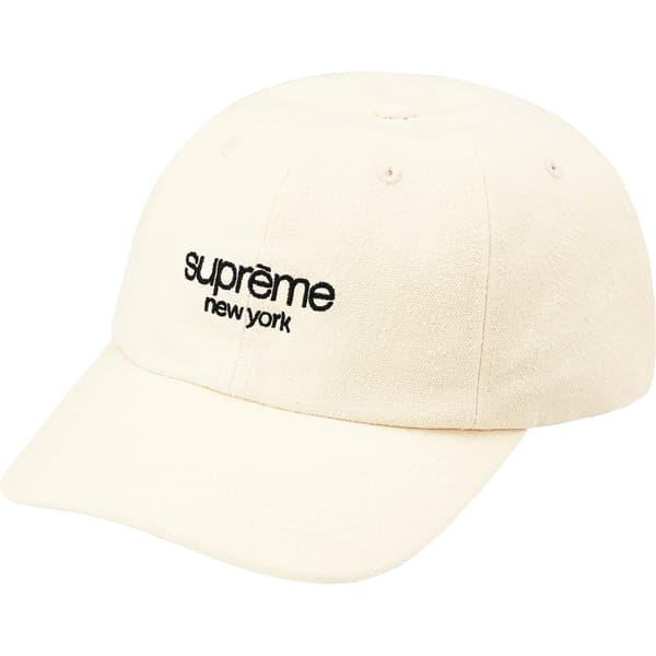Supreme Classic Logo 6-Panel - Cream (front)