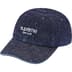 Supreme Classic Logo 6-Panel - Denim (front)