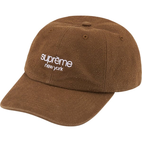 Supreme Classic Logo 6-Panel - Olive Brown (front)