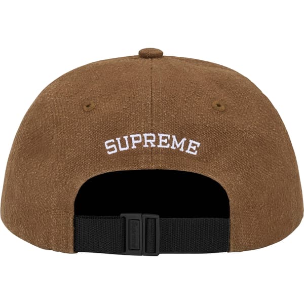 Supreme Classic Logo 6-Panel - Olive Brown (front)