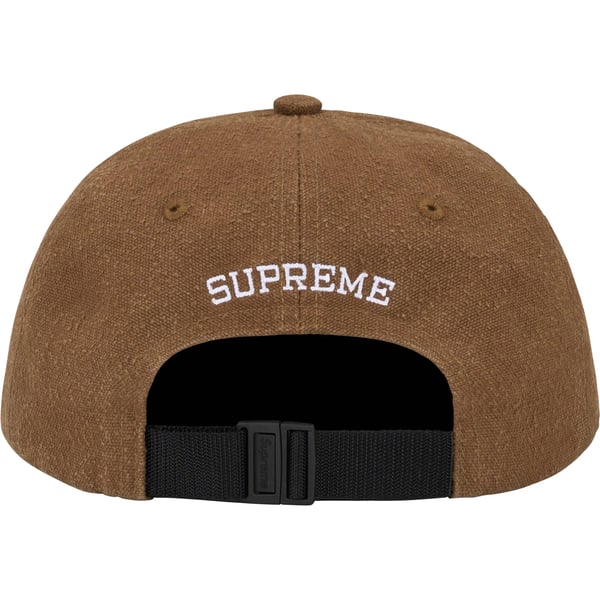 Supreme Classic Logo 6-Panel - Olive Brown (front)