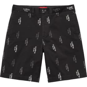 Supreme Classic Logo Chino Short Black