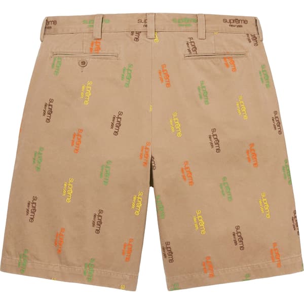 Supreme Classic Logo Chino Short - Tan (front)