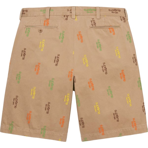 Supreme Classic Logo Chino Short - Tan (front)