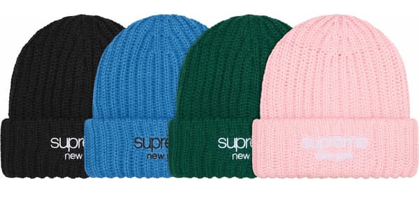 Supreme Classic Logo Chunky Ribbed Beanie - Product Image
