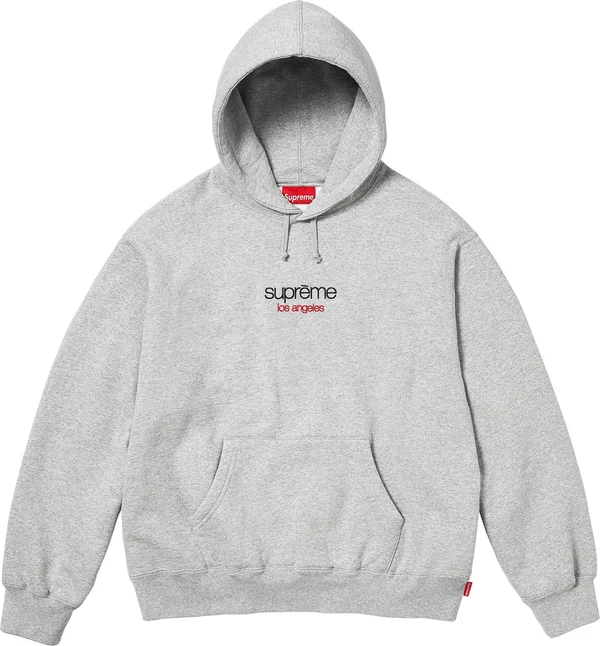 Supreme Classic Logo Shop Hooded Sweatshirt - Los Angeles (front)