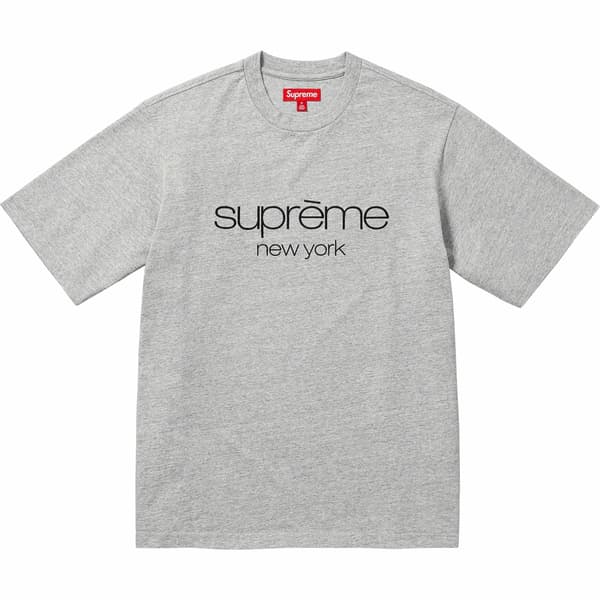 Supreme Classic Logo S/S Top - Heather Grey (front)