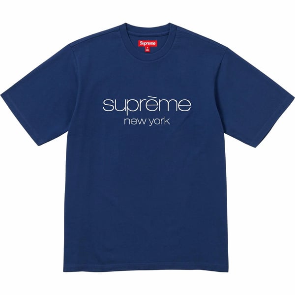 Supreme Classic Logo S/S Top - Navy (front)