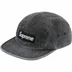 Supreme Coated Denim Camp Cap - Black (front)