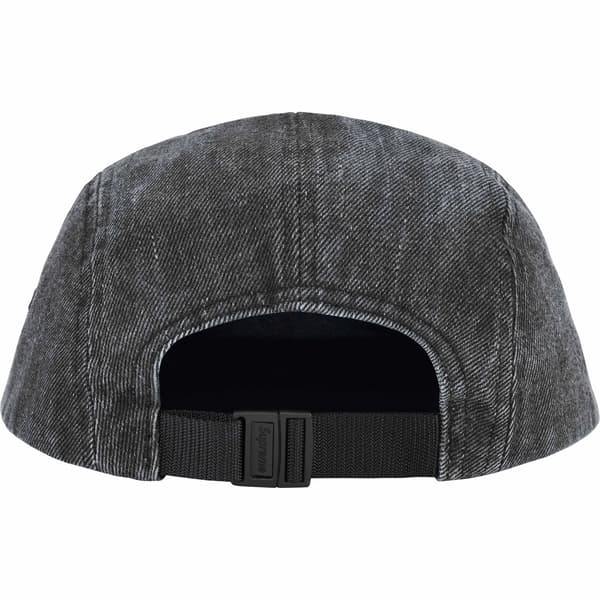 Supreme Coated Denim Camp Cap - Black (front)
