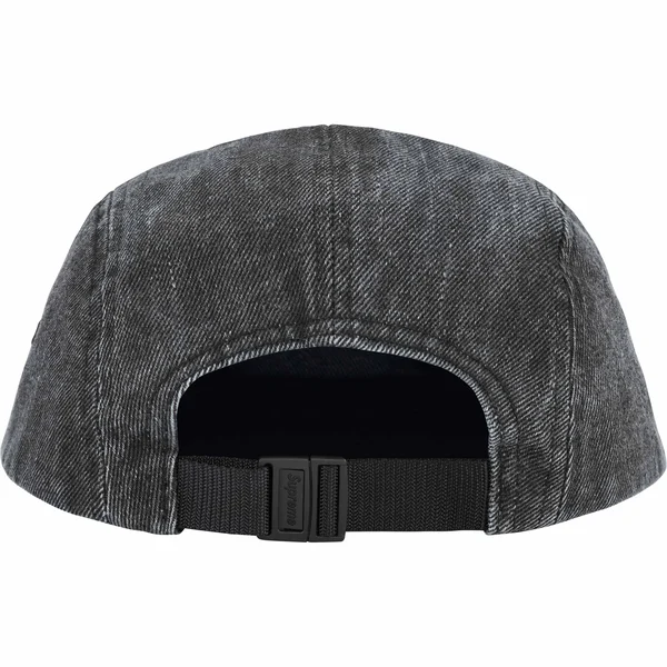 Supreme Coated Denim Camp Cap - Black (front)