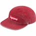 Supreme Coated Denim Camp Cap - Red (front)
