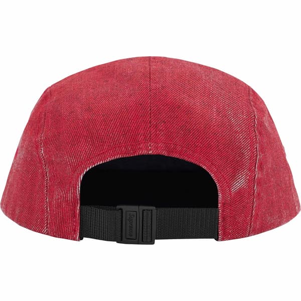 Supreme Coated Denim Camp Cap - Red (front)