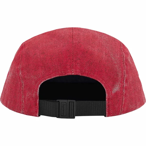 Supreme Coated Denim Camp Cap - Red (front)