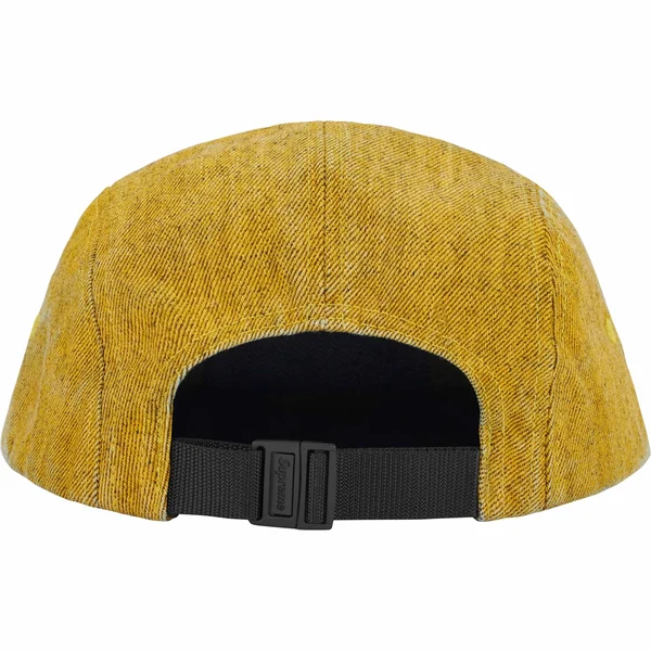 Supreme Coated Denim Camp Cap - Yellow (front)