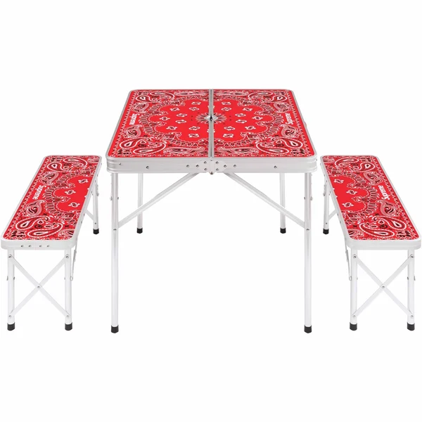 Supreme Coleman Folding Table Set - Red (front)