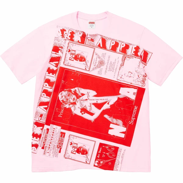 Supreme Collage Tee - Light Pink (front)