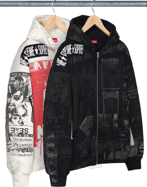 Supreme Collage Zip Up Hooded Sweatshirt - Product Image