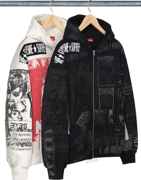 Supreme Collage Zip Up Hooded Sweatshirt