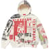 Supreme Collage Zip Up Hooded Sweatshirt - White (front)