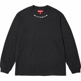 Supreme Collar Logo L/S Top Black