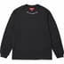 Supreme Collar Logo L/S Top - Black (front)