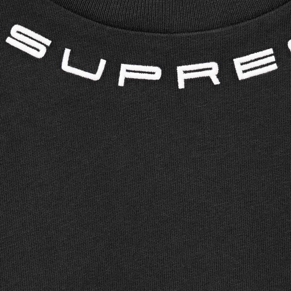 Supreme Collar Logo L/S Top - Black (front)