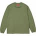 Supreme Collar Logo L/S Top - Olive (front)