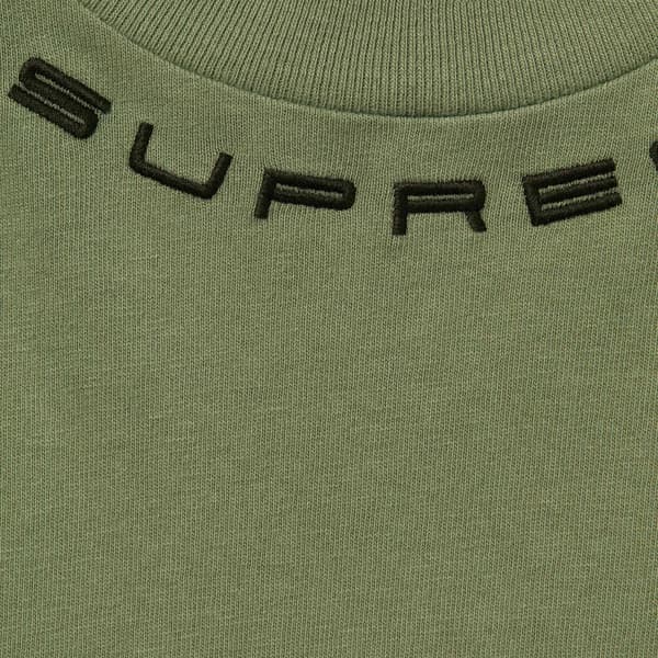 Supreme Collar Logo L/S Top - Olive (front)