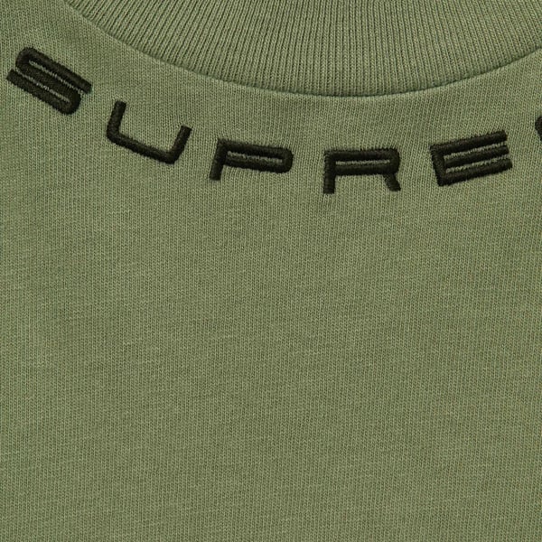 Supreme Collar Logo L/S Top - Olive (front)