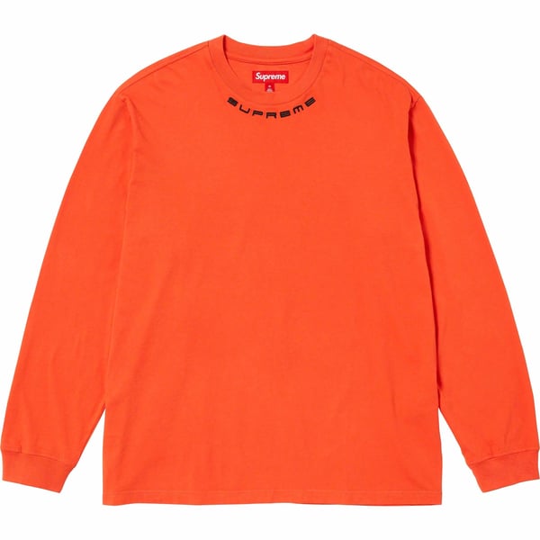 Supreme Collar Logo L/S Top - Orange (front)