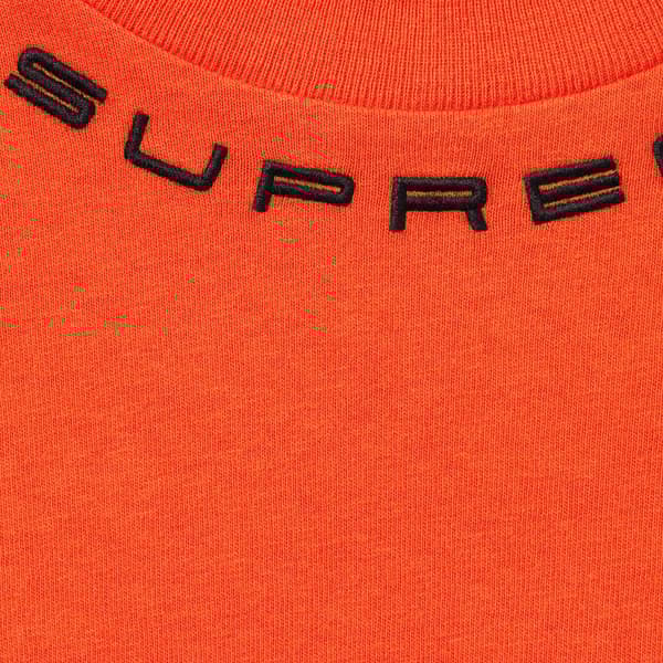 Supreme Collar Logo L/S Top - Orange (front)