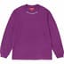 Supreme Collar Logo L/S Top - Plum (front)