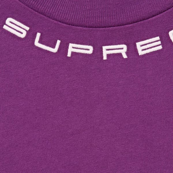 Supreme Collar Logo L/S Top - Plum (front)