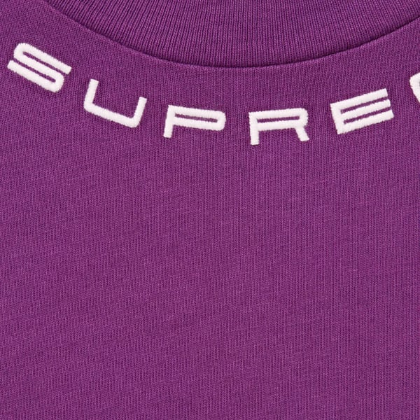 Supreme Collar Logo L/S Top - Plum (front)