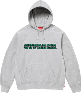 Supreme Collegiate Acronym Hooded Sweatshirt Heather Grey
