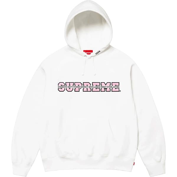 Supreme Collegiate Acronym Hooded Sweatshirt - White (front)