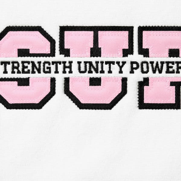 Supreme Collegiate Acronym Hooded Sweatshirt - White (front)