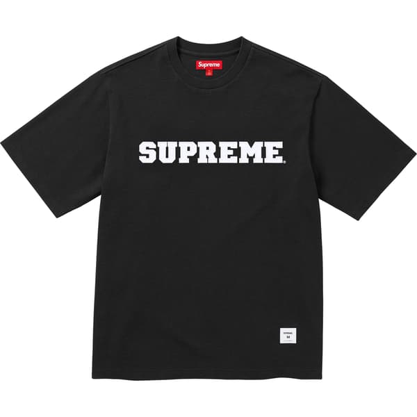 Supreme Collegiate Appliqué S/S Top - Black (front)