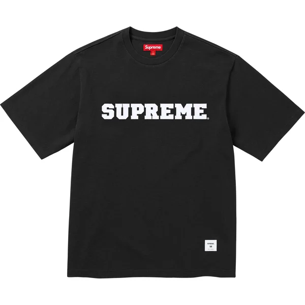 Supreme Collegiate Appliqué S/S Top - Black (front)