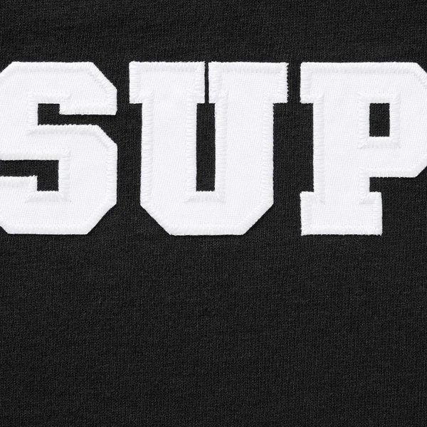 Supreme Collegiate Appliqué S/S Top - Black (front)