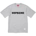 Supreme Collegiate Appliqué S/S Top - Heather Grey (front)